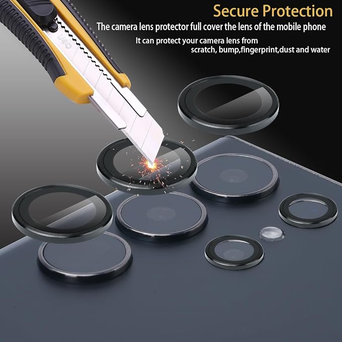 Camera Lens Protector for Samsung Galaxy S24 Ultra, Black | Tempered Glass, Auto-align Tray, Easy Installation, Case Friendly, Anti-Scratch, HD Clear, Ultra Slim - Image 2
