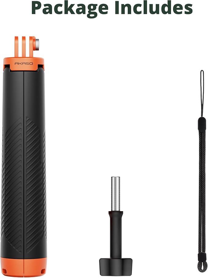AKASO Waterproof Floating Hand Grip Selfie Stick Tripod for Action Camera | For Gopro Hero 13/12/11/10/ 9/Max/DJI Osmo Action/EK7000/Brave 4/Brave 7/Brave 8 Action Camera Accessories Handle Mount - Image 8