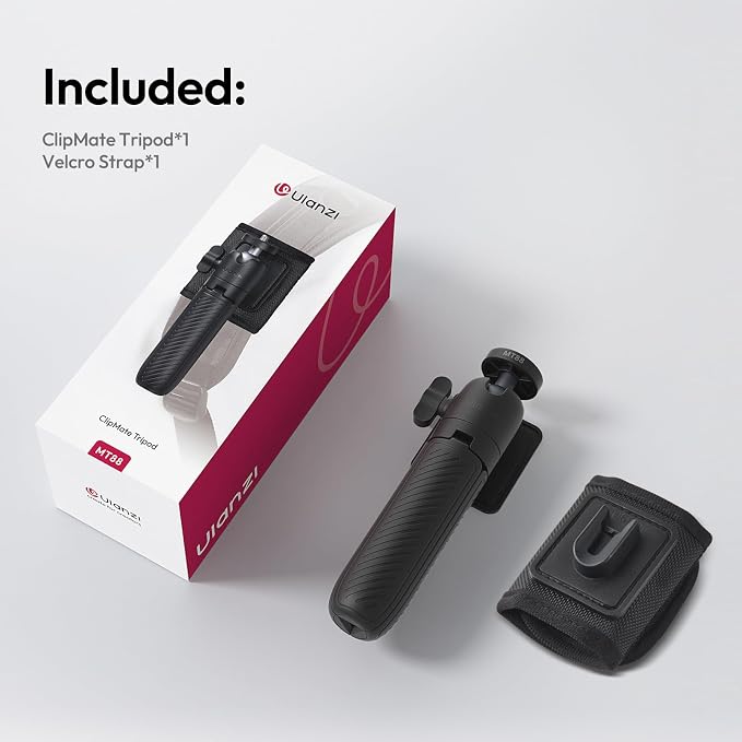 ULANZI MT88 ClipMate Tripod Mini Extension Rod for Pocket 3/Xtra Muse/Insta360 X5 X4/Action Cameras, 3-in-1 Selfie Stick w Backpack Mount Shoulder Strap, Adjustable Tabletop Tripod Handle Grip - Image 7