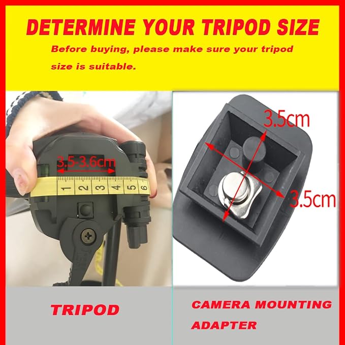 2 Pack 35 mm Tripod Quick Release Plate Camera Tripod Mount Adapter, QR Camera Mounting Ball Head Parts Replacement for Quantaray Slik Walmart Sunpak 5800D 7000TM 6400UT 8001UT MX1000 - Image 6