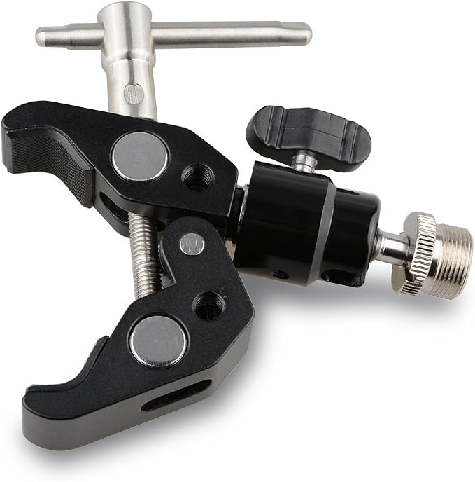 CAMVATE Crab Clamp Articulated 1/4 Mini Ball Head for Microphones - 1465 - Image 4