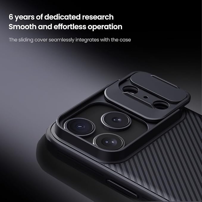 Mangix for iPhone 17 Pro Case with Camera Cover,Slim Fit Thin Polycarbonate Protective Shockproof Cover with Slide Camera Cover, Upgraded Case for Phone 17 Pro 6.3inch 2025 Black - Image 2