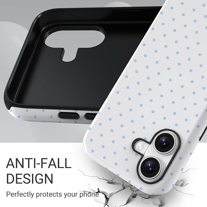 TPU Phone Case for iPhone 16, MagSafe Wireless Charging Compatible, Shockproof Slim Fit Protective Cover with Anti-Yellowing & Raised Camera Protection (Polka dot 3, iPhone 16) - Image 4