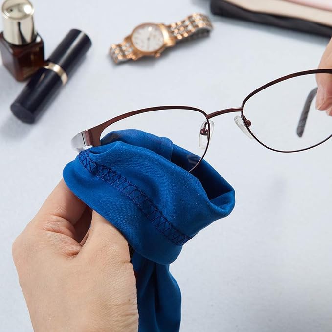 TRIUMPH VISION Glasses Case Soft Eyeglass Case Sunglass Pouch Cloth 3 Pack | Thick Microfiber Pouch Drawstring Pouch Eye Glass Bag Sunglasses Sleeve Storage, Lens Protection Cover,Cleaning Lens Screen - Image 4