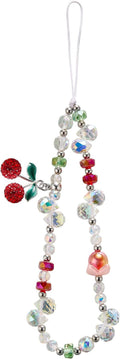 BEEFLYING Cherry Beaded Phone Charm Wrist Strap for Case, Dazzling | Y2K Cell Phone Chain with Cherry Pendant, for Bag Keychain Camera Wallet by BEEFLYING