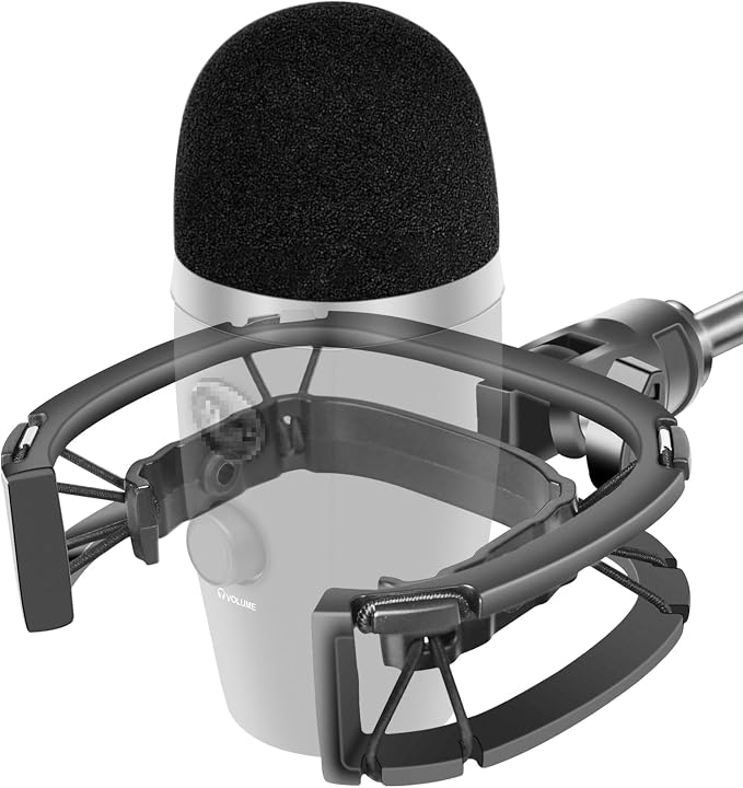 Yeti Nano Shock Mount with Pop Filter, Custom Built for Blue Yeti Nano Mic | Anti-Vibration Suspension Shock Mount Holder Clip Compatible with Blue Yeti Nano Microphones by Borenbuir