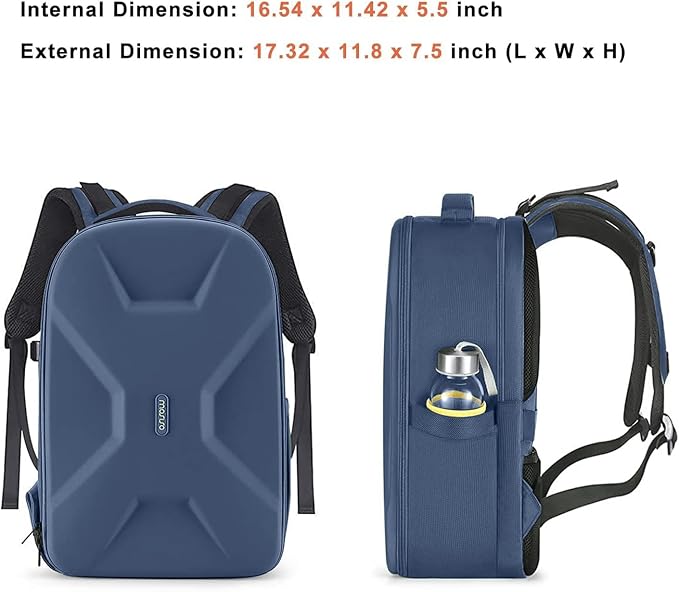 MOSISO Camera Backpack, DSLR/SLR/Mirrorless Photography Camera Bag | 15-16 inch Waterproof Hardshell Case with Tripod Holder&Laptop Compartment Compatible with Canon/Nikon/Sony, Steel Blue - Image 7