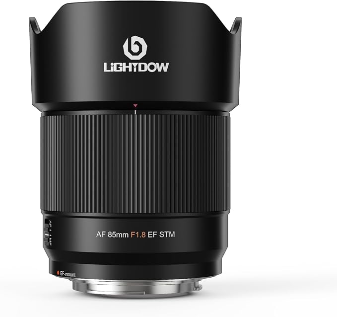 EF 85mm f1.8 Portrait Lens-AF+MF STM Motor for Canon EOS Rebel T8i/T7i/T7/T6i/T5/T3i/T3/T2i/XSi/XS/SL3/SL2/T100/90D/80D/70D/50D/5D Mark IV/6D II/7D II/1D X III II-DSLR Cameras Lenses(EF/EF-S Mount) by Lightdow