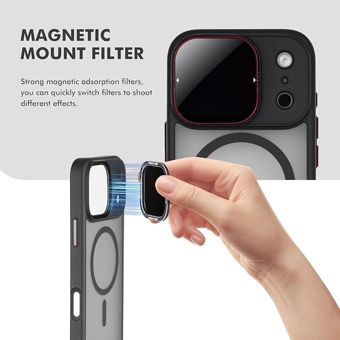 Magnetic UV Filter for iPhone 17 ProMAX with case | Compatible w MagSafe | Quick-Release System for CPL/ND/VND (Sold Separately) | Phone Video Lens Accessory Camera Lens Protector for Vlog Live - Image 2