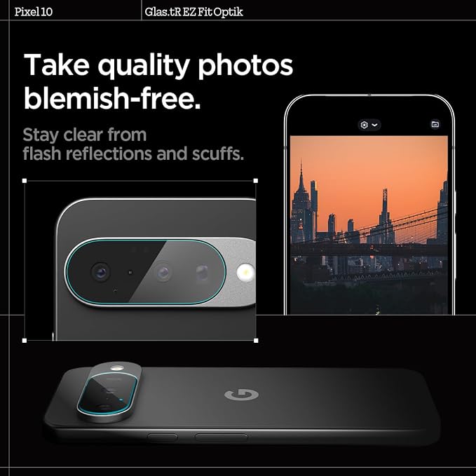 Spigen Glas.tR EZ FIT Optik Camera Lens Protector for Pixel 10 | GlasTR EZ Fit Optik, 9H+ Tempered glass, Scratch resistant, Original photo quality, Auto-align tray, Case-friendly, 2Pack - Image 6