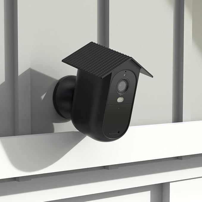 Holicfun Silicone Cover for Arlo Essential Outdoor Camera (2nd Gen), 2-Pack | Protective black skin, bridhouse design, adds extra protection, ideal for disguise, easy to install and remove - Image 7