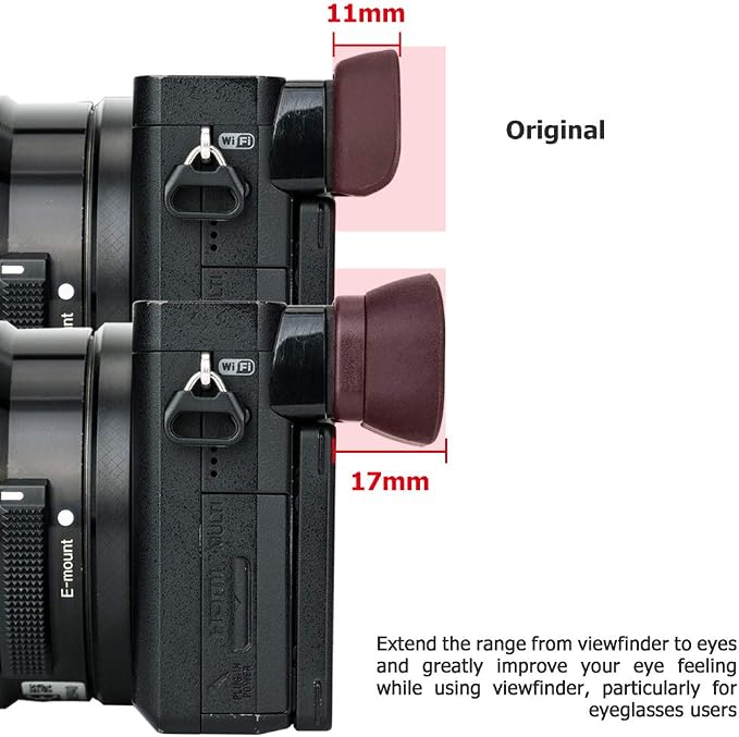 Extended Replace Sony FDA-EP10 Camera Eyecup Viewfinder for A6300 A6100 | Soft Silicon,Camera Eye Cup Eyepiece Eyeshade Protector,for Sony A6000 A6100 A6300 - Image 6