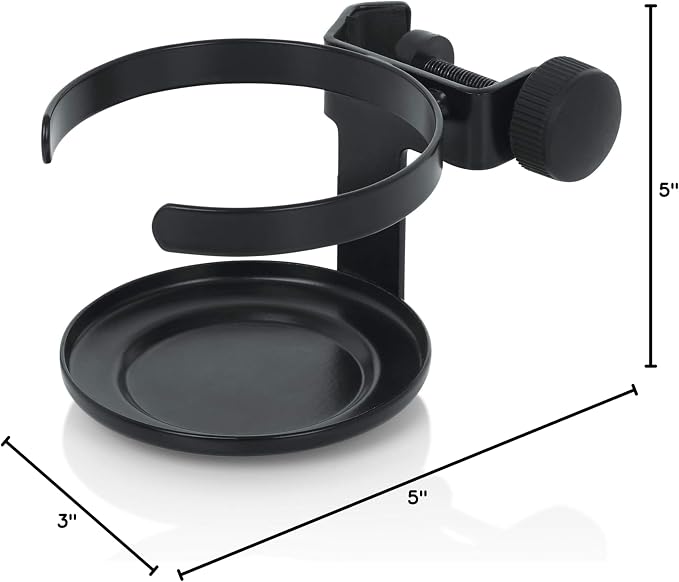 Gator Frameworks Clamp On Single Cup Holder for Mic Stands (GFW-SINGLECUP) | Holds a Single Cup/Beverage, Fits Cans & Plastic Cups, Can Mount to Drum Hardware - Image 8