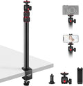 NEEWER Camera Desk Mount with Holder & 360° Ball Head, 17"-40"/43-102cm Telescopic C Clamp Table Light Stand 1/4" Screw, Desktop Stand 6.6lb/3kg Max Load for DSLR Camera, Webcam, Ring Light,TL283 by Neewer