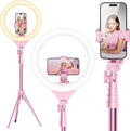 UBeesize 12'' LED Ring Light with 62'' Tripod Stand, Selfie Ring Light for Video Recording, Live Streaming, TikTok & YouTube, Compatible with iPhone & Android (Pink) by UBeesize