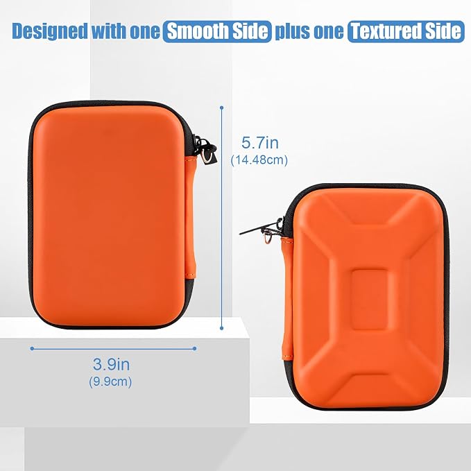 ProCase External Hard Drive Travel Case for 2.5" HDD/SSD -Orange | Fits Seagate Portable, Samsung T9, WD Elements, My Passport, Toshiba Canvio Basics, 1TB-5TB Drives, USB 3.0 HDD/SSD Storage - Image 6