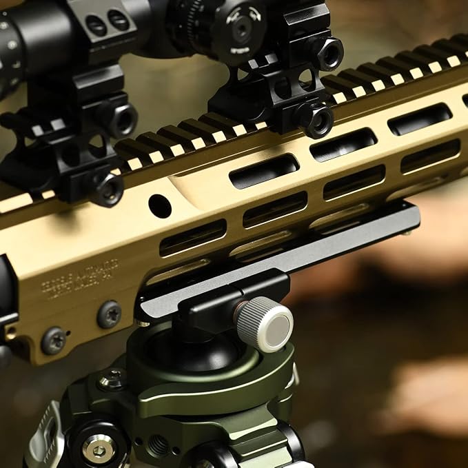 SHINEWEE Arca Dovetail Rail for M-LOK System – Quick-Release Tripod Mount Adapter | Compatible with Arca-Swiss/RRS Standards | Lightweight Aluminum Hunting Accessory | 4-Slot Interface - Image 8