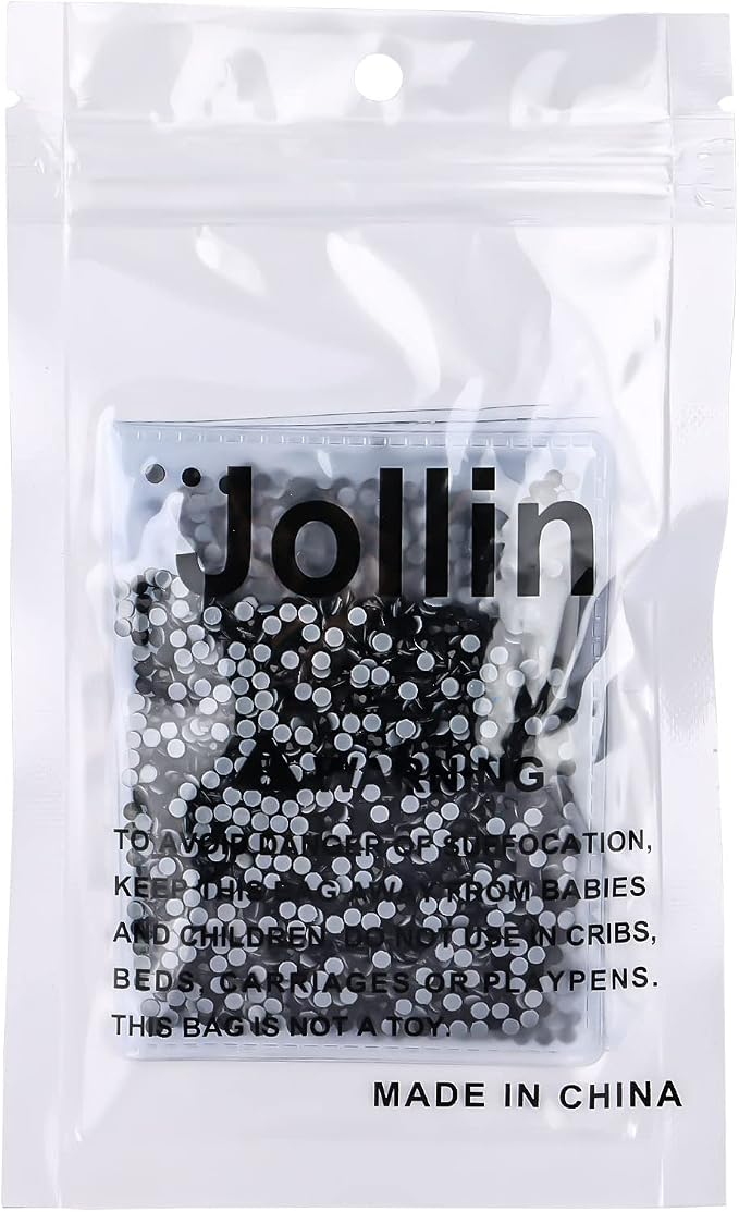 Jollin Hotfix Rhinestones Flatback Crystal Gems 2.4mm SS8, Jet | 2880pcs Hot Fix Crystals Glass Rhinestones for Bedazzling, Crafting, Clothes, Shoes & Accessories DIY Decoration - Image 7