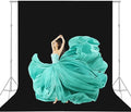 8x10 FT Black Backdrop for Photography, Large Black Screen for Portraits, Background Curtain for Booth Video Film Party, Chromakey High Density Polyester Fabric for Product Shoots by BEIYANG