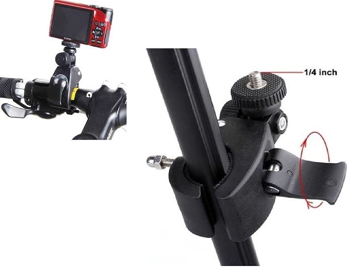 BlueSunshine Digital Camera Bike Handlebar Mount 1/4" Screw Clamp Bracket Tripod Holder Clamp for DSLR SLR Camera - Image 8
