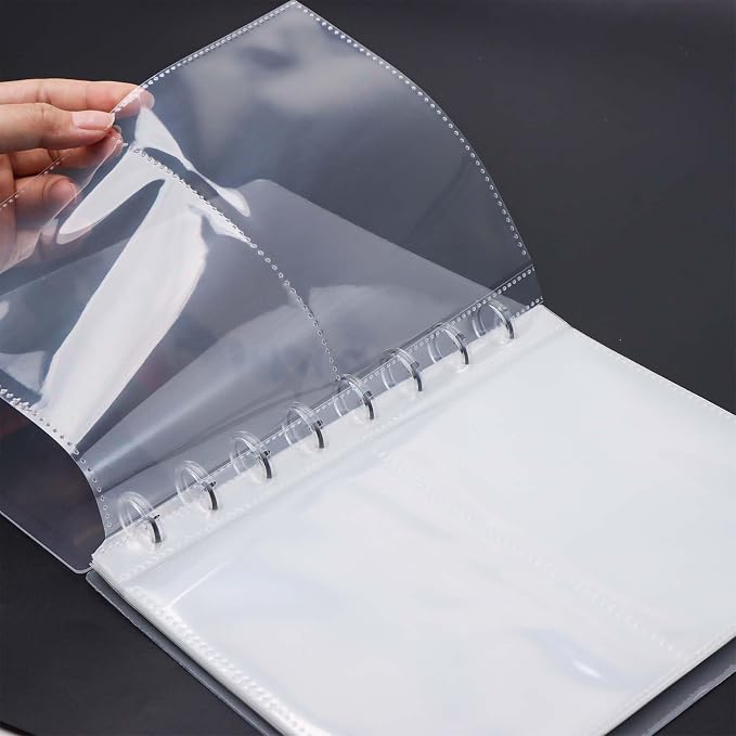 Clear Discbound Pocket Sleeves 8 Disc Sheet Protectors 20 Inner Pages PP 4x6 Pockets PET Cover Photo Card Protector Binder Album (2 Pocket - 8 Disc) - Image 5