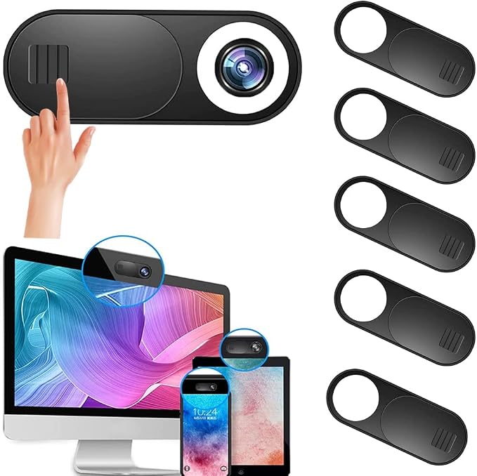 Webcam Cover Slide, Ultra Thin Round Hole Laptop Camera Cover Slide Blocker for Computer MacBook Pro iMac PC Tablet Notebook Surface Pro Echo Show Camera, Ultra Thin Privacy Protector（6 pack） by BARTER+KINGS