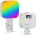 ULANZI U60 RGB Video Lights White LED Camera Light 360° Full Color Portable Photography Lighting w Quick Release Cold Shoe Adapter and Clip, 2500mAh Rechargeable CRI 95+ 2500-9000K Dimmable Panel Lamp by ulanzi