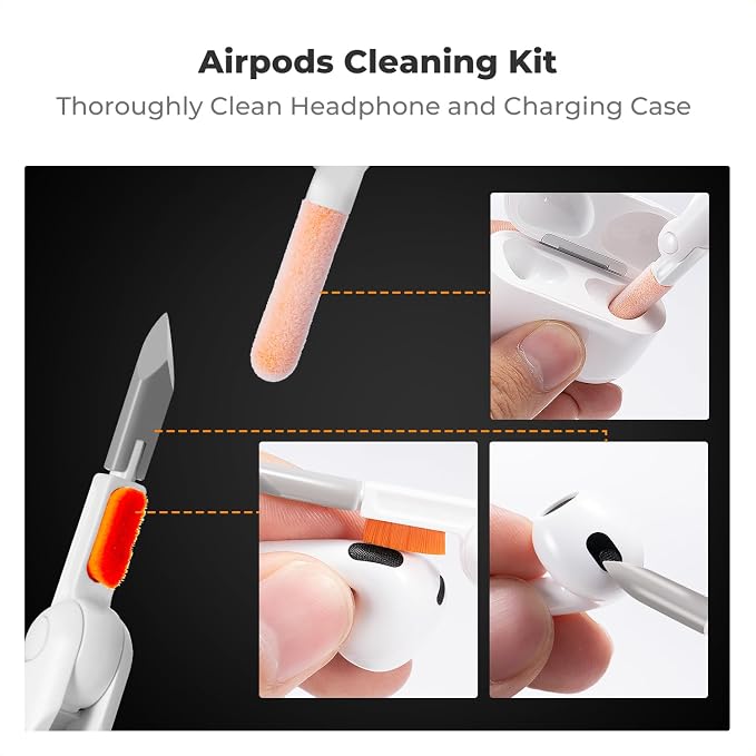 K&F CONCEPT 25-in-1 Electronic Cleaning Kit for Keyboard Laptop Cleaner | Multi-Function Electronic Cleaner,2 Keycap Pullers,Vacuum Sealed Microfiber Cloth,Multi-Device,for Photographers,MM02 - Image 5