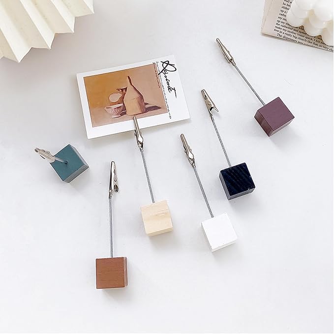 6-pcs Creative DIY Decoration for Accessories, Photo Clip Holder, Home Decoration Accessories, Suitable for Birthday Parties, Family Gatherings, Christmas Decoration, Wedding Digital Card Display by SZCYKJMY