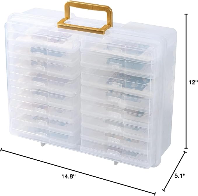 novelinks Photo Storage Box and 16 Inner 4" x 6" Photo Storage Containers | 1Pack Clear, Photo Albums 4x6 Pictures, Photo Organizers and Storage, Card Game Storage, Task Boxes for Special Education - Image 9