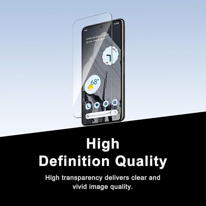 3 Pack Screen Protector for Google Pixel 8 Pro Tempered Glass | Supports Ultrasonic Fingerprint Unlocking, Featuring Anti-Scratch 9H Hardness & Easy Alignment Kit - Image 7