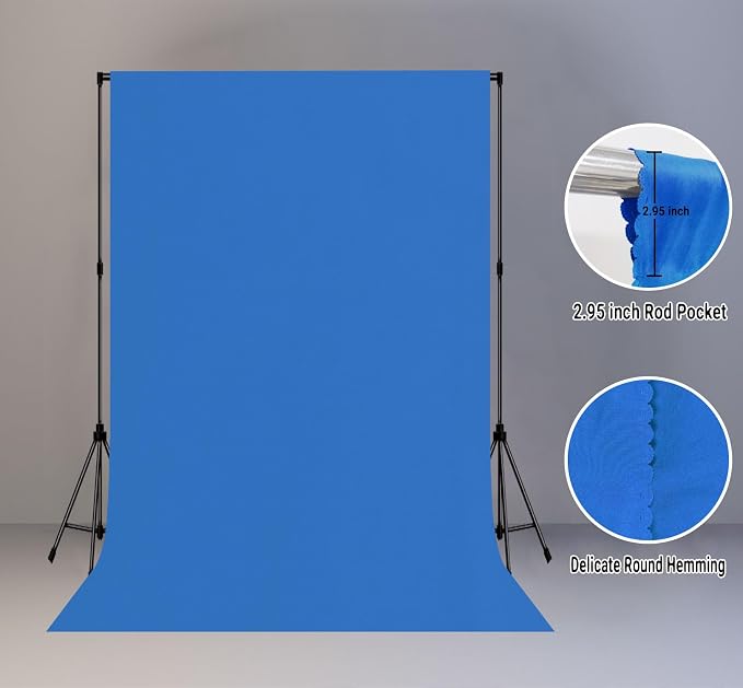 Royal Blue Photography Backdrop for Photoshoot, Fabric 6x9ft | Polyester Studio Photo Backgrounds, Non Reflective, Easy to Hang, for Portrait Shoot, Product, Party Decor, Video Creation - Image 6