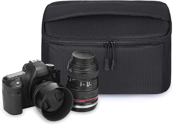 S-ZONE Padded Folding Camera Bag for DSLR SLR Camera TLR Sony Canon Nikon or Flash | Raindrop Proof, Fits in a Backpack, Suitable for Sony Canon Nikon or Flash - Image 6