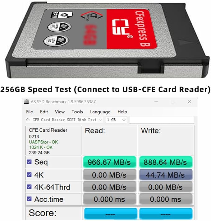 Xiwai CFexpress Type-B 256GB CFE CFB Memory Card Adapter Compatible with XS Camera 8K RAW PCIe Expansion - Image 8