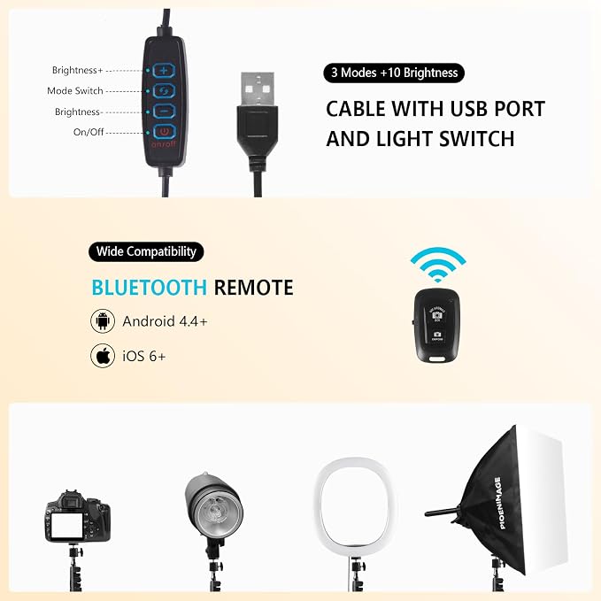 12" Selfie Ring Light with 59" Tripod Stand and Phone Holder | Dimmable LED Circle Lights Phone Ring Light Tripod for Photography, Video Recording, Live Stream, Makeup - Image 4