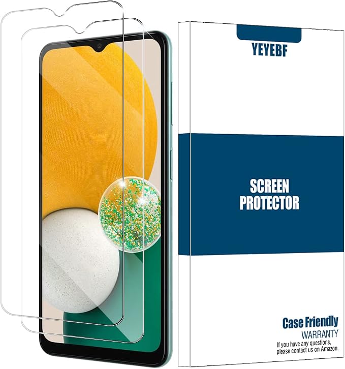Galaxy A13/A13 5G/A03S/A02S Tempered Glass Screen Protector, [2 Pack] [Anti-scratch] [3D Glass] for Samsung Galaxy A13/A13 5G/A03S/A02S by YEYEBF