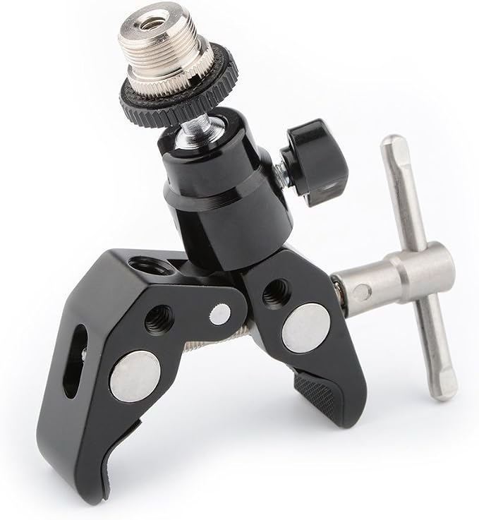 CAMVATE Crab Clamp Articulated 1/4 Mini Ball Head for Microphones - 1465 (Pack of 4) - Image 4