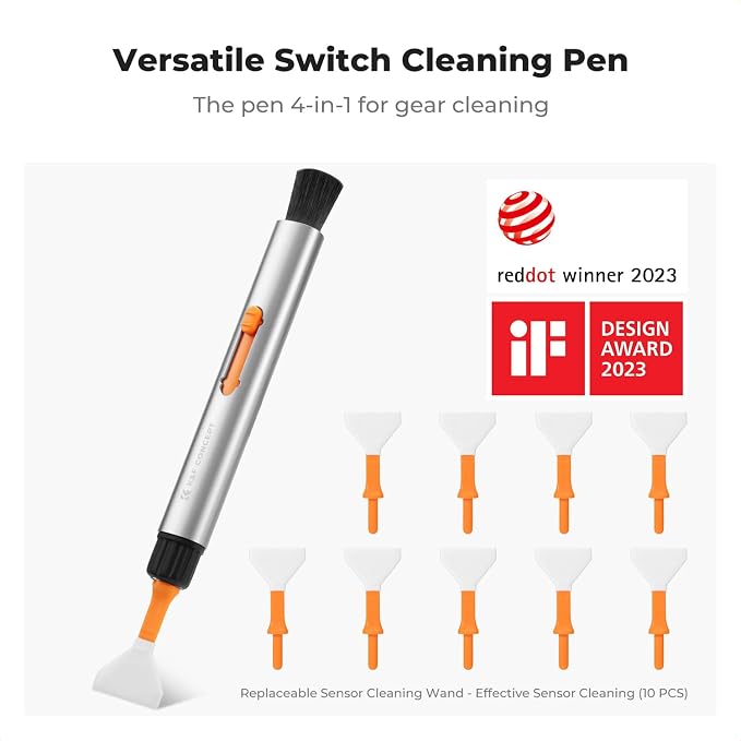K&F CONCEPT 32-in-1 Pro Camera Cleaning Kit for Professional Photographers | Replaceable Lens Pen, Safe For Devices, Fast Dry Wipes Remove Oil And Streaks, Portable, Multi Tools, Storage Bag, MK05 - Image 4
