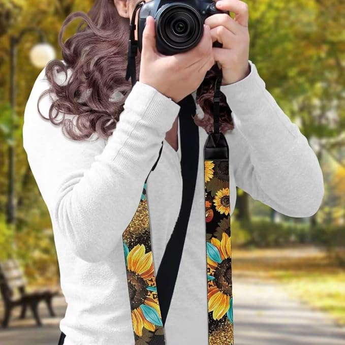 Coldinair Black Adjustable Camera Strap Universal Neck & Shoulder Soft Padded Strap for All DSLR Cameras,Binoculars - Image 3