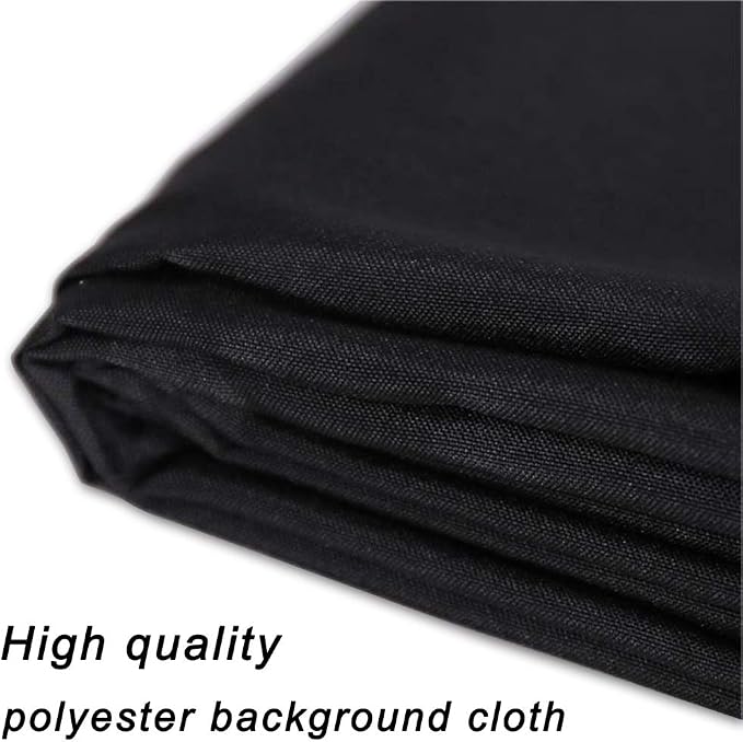 GFCC 10ftx10ft Black Backdrop Background for Photography Black Photo Booth Backdrop for Photoshoot Photography Background Screen Video Recording Parties Curtain | Non-Reflective, Polyester, Easy Hang, Multipurpose Screen for Studio Photo Booth, Video R... - Image 7