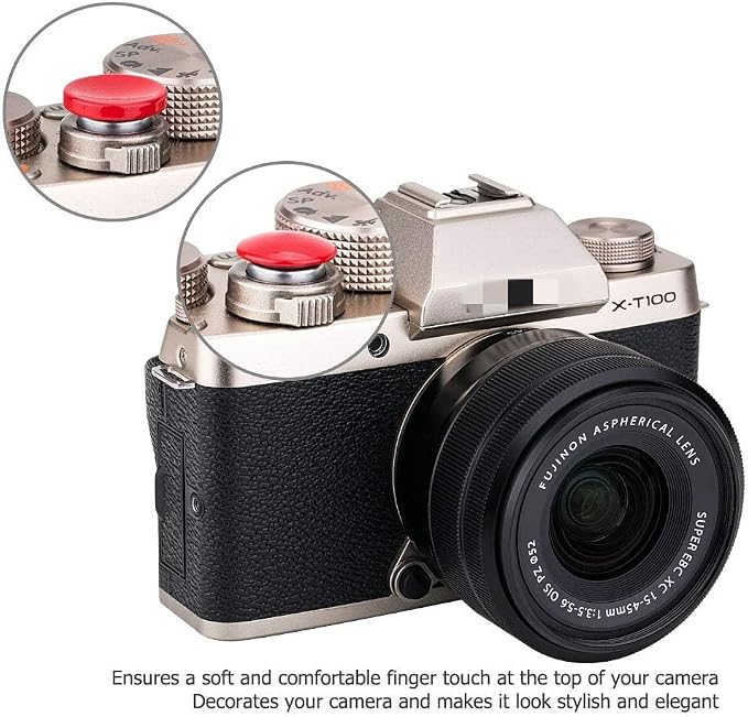 2X Camera Shutter Button Cap for A7R VI ZV-E10 II A6700 RX100VII VI V IV | RED,for A7RVI A7 V A7CR ZV-E10 II ZV-1 A7C A6600 A6500 A6400 A6300 A7SIII A7RII A7S A7 II RX100 Series EOS M10 Lumix L10 - Image 3