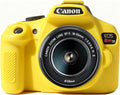 Case for Canon EOS Rebel T7 Rebel T6 Camera, Soft Silicone Rubber Protective Camera Case Cover Accessories, Lightweight, Anti-Scratch with Button Marking for EOS Rebel T7 T6 (Yellow) by Frevyve