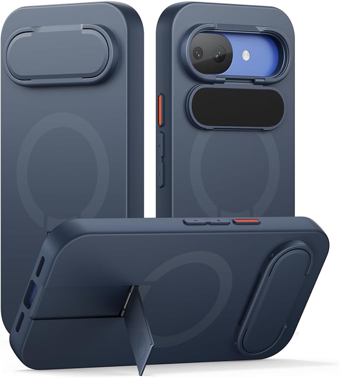 SURITCH for Google Pixel 10a Phone Case, Compatible with MagSafe, Protective Cover with Camera Cover & Adjustable Metal Kickstand for Pixel 10a 2026 -Dark Blue by SURITCH