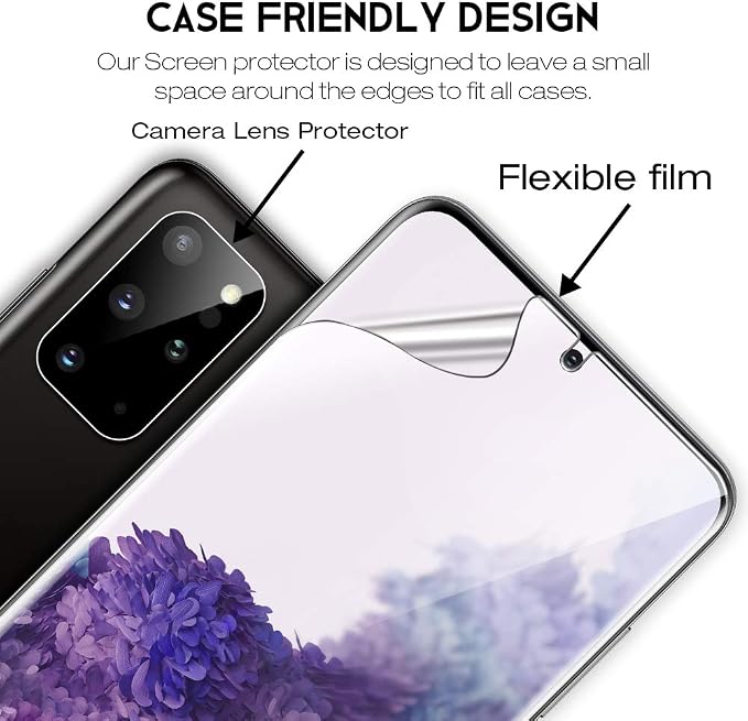 LK 4 Pack 2 Pack Screen Protector + 2 Pack Camera Lens Protector for Samsung Galaxy S20 Plus 6.7-inch, Positioning Tool, In-Display Fingerprint Support, HD Ultra-Thin, Flexible TPU Film | Positioning Tool, In-Display Fingerprint Support, HD Ultra-Thin,... - Image 6