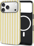 TPU Phone Case for iPhone, MagSafe Wireless Charging Compatible, Shockproof Slim Fit Protective Cover with Anti-Yellowing & Raised Camera Protection (Stripes 5, iPhone 17 Pro(6.3")) by Unknown