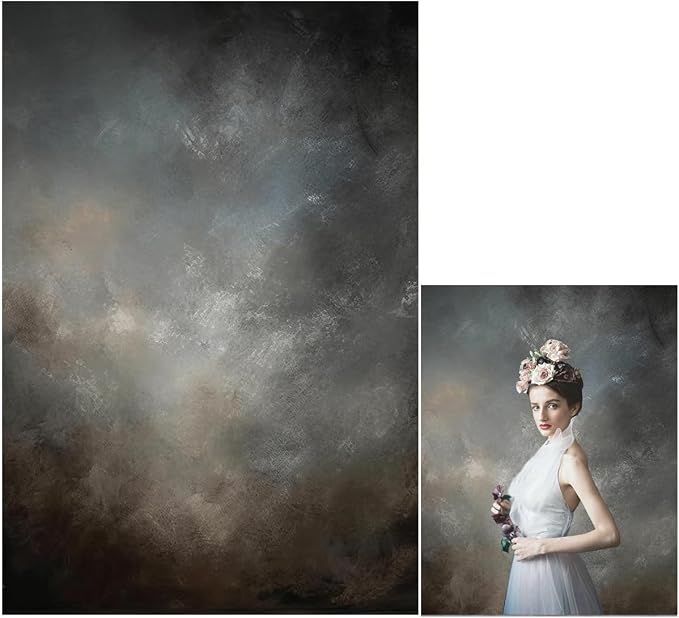 6x9ft Fabric Abstract Backdrop for Photography Vintage Portrait Old Master Background for Studio Prop by HMTFOTO