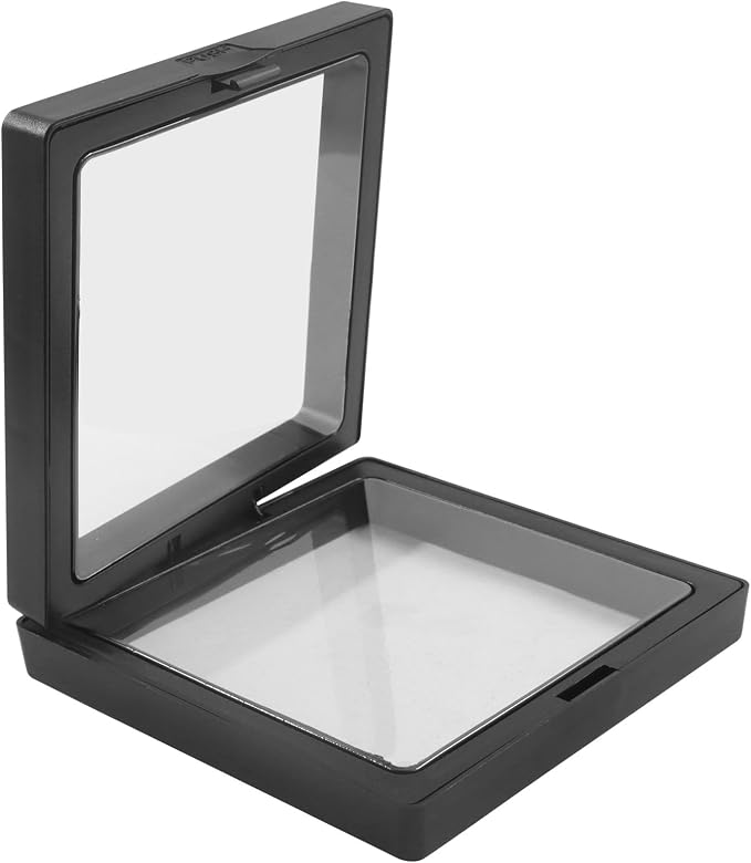 3D Floating Display Case, 3.5x3.5 Inch, 20Pcs | Clear Film, Jewelry Storage Box, For Coins Fossils Rocks, Collectors - Image 2