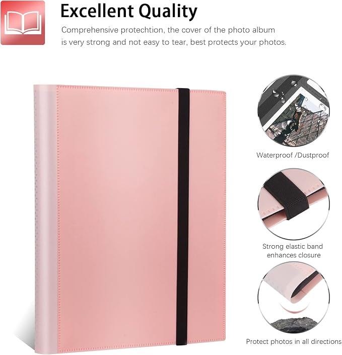 432-Pocket Photo Album for Fujifilm Instax Mini Instant 2x3'' Photos | Fits Polaroid Snap, PIC-300 ,Z2300 Camera, Mini Link Pinter, Photo Book for Birthday, Anniversary, Families Memories, Pink - Image 4