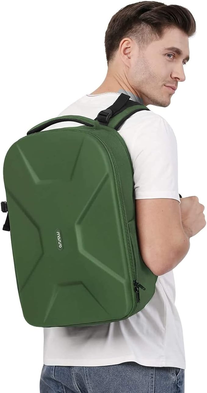 MOSISO Camera Backpack, DSLR/SLR/Mirrorless Photography Camera Bag | 15-16 inch Waterproof Hardshell Case with Tripod Holder&Laptop Compartment Compatible with Canon/Nikon/Sony, Army Green - Image 6