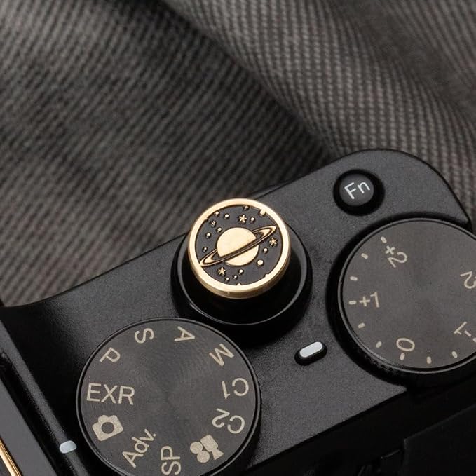 Camera Metal Shutter Button Cute for Nikon z30/z50/d810/d610 for Fujifilm X-T4 X-T30 X-T200 X-Pro3 X-Pro2 X-E4 X-A7 X-A5 (Brass Universe Button) - Image 4